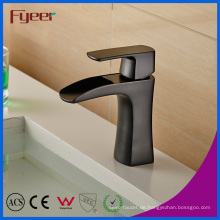 Fyeer New Black Water Tap Wasserfall Messing Becken Wasserhahn